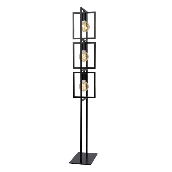 Lucide LUUK - Floor lamp - 3xE27 - Black - detail 1